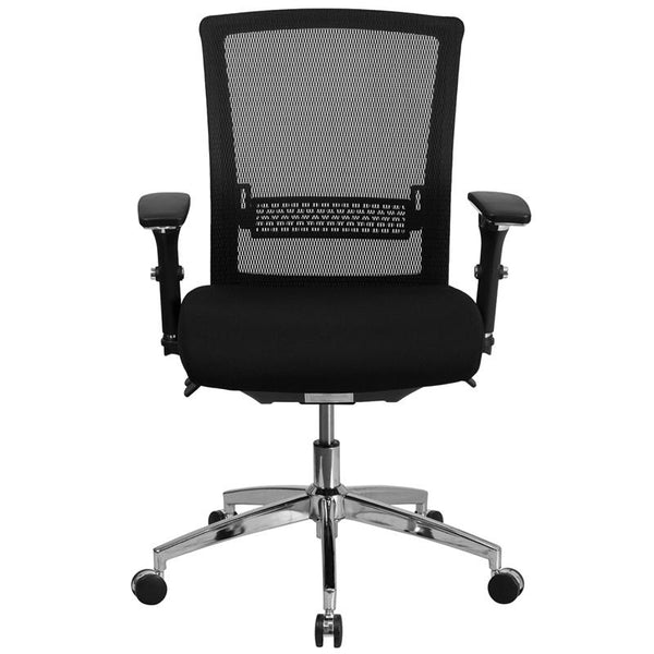 Hercules Series 24/7 Intensive Use 300 Lb. Rated Black, Mesh Multifunction Ergonomic Office Chair With Seat Slider By Flash Furniture | Office Chairs | Modishstore - 4