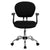 Mid-Back Black Mesh Padded Swivel Task Office Chair With Chrome Base And Arms By Flash Furniture | Office Chairs | Modishstore - 4