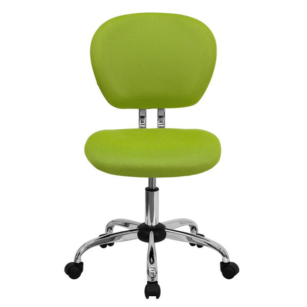 Mid-Back Apple Green Mesh Padded Swivel Task Office Chair With Chrome Base By Flash Furniture | Office Chairs | Modishstore - 4