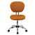 Mid-Back Orange Mesh Padded Swivel Task Office Chair With Chrome Base By Flash Furniture | Office Chairs | Modishstore - 4