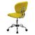 Mid-Back Yellow Mesh Padded Swivel Task Office Chair With Chrome Base By Flash Furniture | Office Chairs | Modishstore - 3