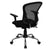 Mid-Back Black Mesh Swivel Task Office Chair With Chrome Base And Arms By Flash Furniture | Office Chairs | Modishstore - 3