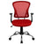 Mid-Back Red Mesh Swivel Task Office Chair With Chrome Base And Arms By Flash Furniture | Office Chairs | Modishstore - 4