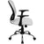 Mid-Back White Mesh Swivel Task Office Chair With Chrome Base And Arms By Flash Furniture | Office Chairs | Modishstore - 2