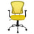 Mid-Back Yellow Mesh Swivel Task Office Chair With Chrome Base And Arms By Flash Furniture | Office Chairs | Modishstore - 4