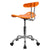 Vibrant Orange And Chrome Swivel Task Office Chair With Tractor Seat By Flash Furniture | Office Chairs | Modishstore - 3