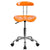 Vibrant Orange And Chrome Swivel Task Office Chair With Tractor Seat By Flash Furniture | Office Chairs | Modishstore - 4