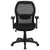 Mid-Back Black Super Mesh Executive Swivel Office Chair With Adjustable Lumbar & Arms By Flash Furniture | Office Chairs | Modishstore - 4