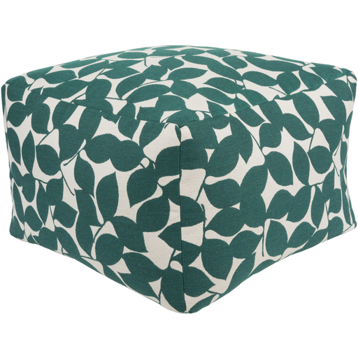 Surya Magnolia Cube Pouf - Floral - MGPF-001 | Poufs | Modishstore