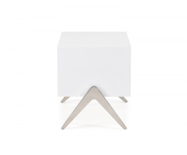 Vig Furniture Modrest Candid Modern White Nightstand | Modishstore | Nightstands-5