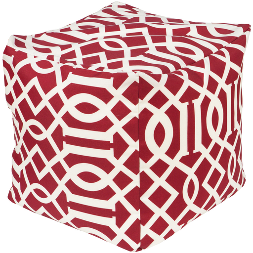 Surya Poufs Cube Pouf - Geometric - POUF-110 | Poufs | Modishstore