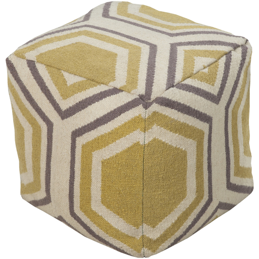 Surya Poufs Cube Pouf - Geometric - POUF-233 | Poufs | Modishstore