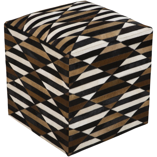 Surya Poufs Cube Pouf - Animal - POUF-238 | Poufs | Modishstore