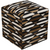 Surya Poufs Cube Pouf - Animal - POUF-238 | Poufs | Modishstore