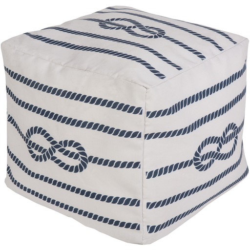 Surya Poufs Cube Pouf - Coastal - POUF-272 | Poufs | Modishstore