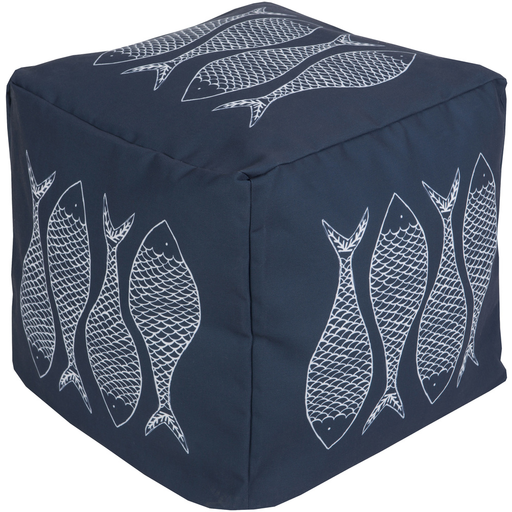 Surya Poufs Cube Pouf - Coastal - POUF-275 | Poufs | Modishstore-3