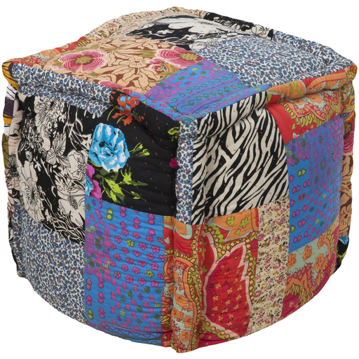 Surya Poufs Cube Pouf - Global - POUF-93 | Poufs | Modishstore