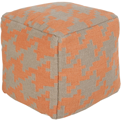 Surya Poufs Cube Pouf - Geometric - POUF-170 | Poufs | Modishstore