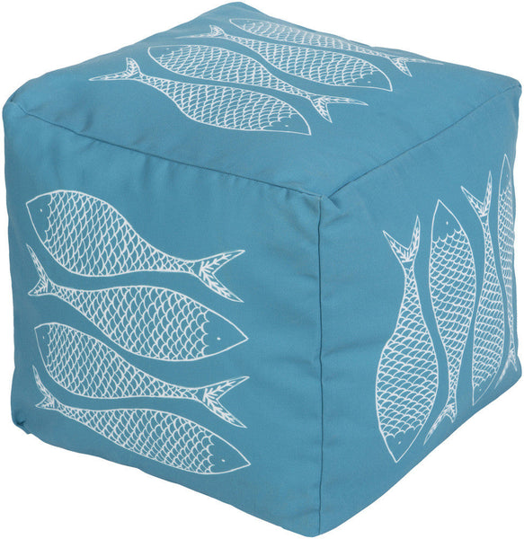 Surya Poufs Cube Pouf - Coastal - POUF-275 | Poufs | Modishstore-2