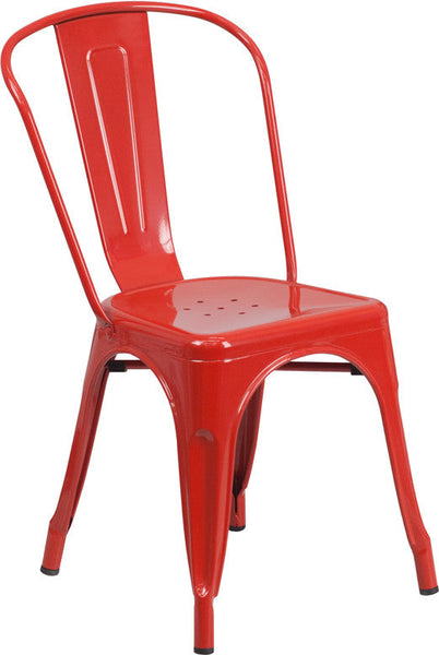 Flash Furniture Metal Indoor-Outdoor Stackable Chair | Outdoor Chairs | Modishstore-5