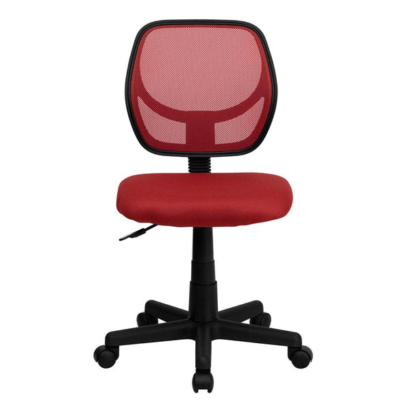 Low Back Red Mesh Swivel Task Office Chair By Flash Furniture | Office Chairs | Modishstore - 4