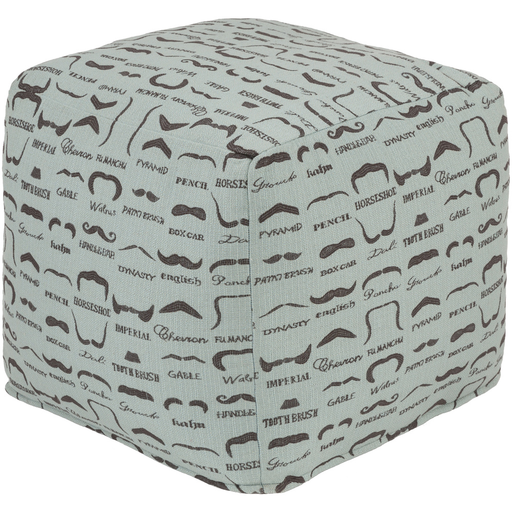 Surya Wax That Stache Cube Pouf - Novelty - WSPF-001 | Poufs | Modishstore-4