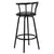 Crown Back Black Metal Barstool With Black Vinyl Swivel Seat By Flash Furniture | Bar Stools | Modishstore - 3