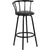 Crown Back Black Metal Barstool With Black Vinyl Swivel Seat By Flash Furniture | Bar Stools | Modishstore