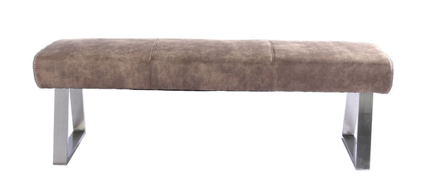 Vig Furniture Modrest Zane Modern Brown Fabric Dining Bench | Modishstore | Stools & Benches-2