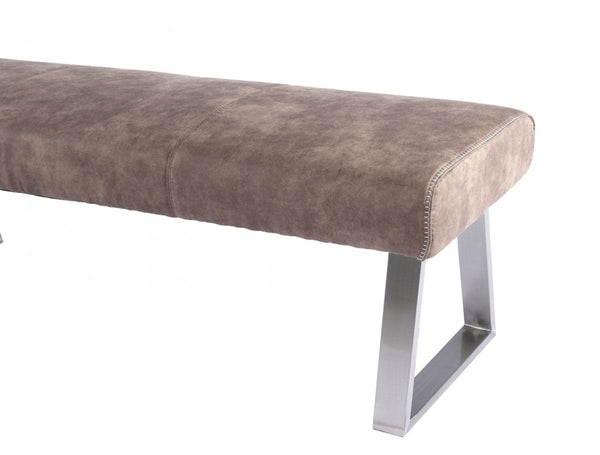 Vig Furniture Modrest Zane Modern Brown Fabric Dining Bench | Modishstore | Stools & Benches-4